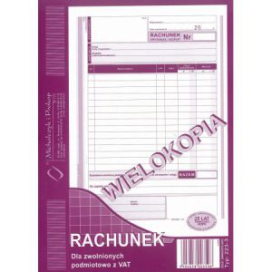Druk MiP Rachunek dla Zwolnionych z VAT A5/80